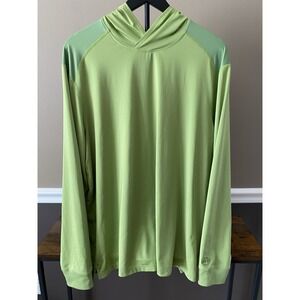 Duluth Shirt Mens Lightweight Fishing Hooded Hoodie Long Sleeve Green Size Large